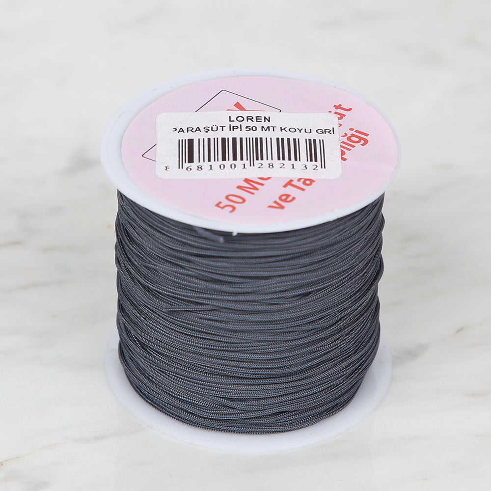 Loren 50 m Parachute Cord - Dark Grey