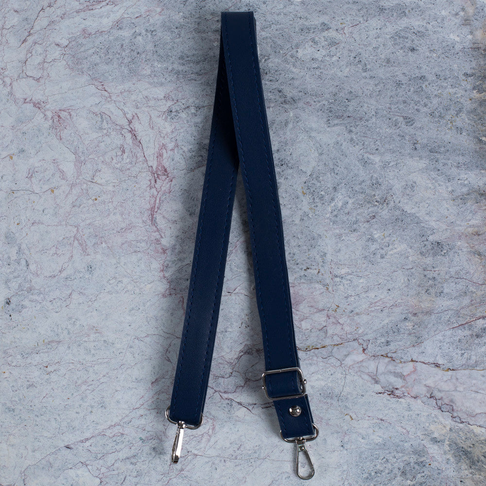 Loren Leather Bag Handle, Navy