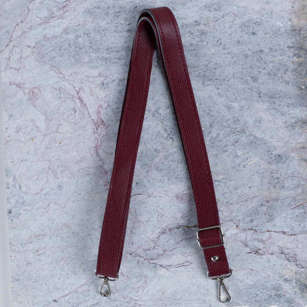 Loren Leather Bag Handle, Claret