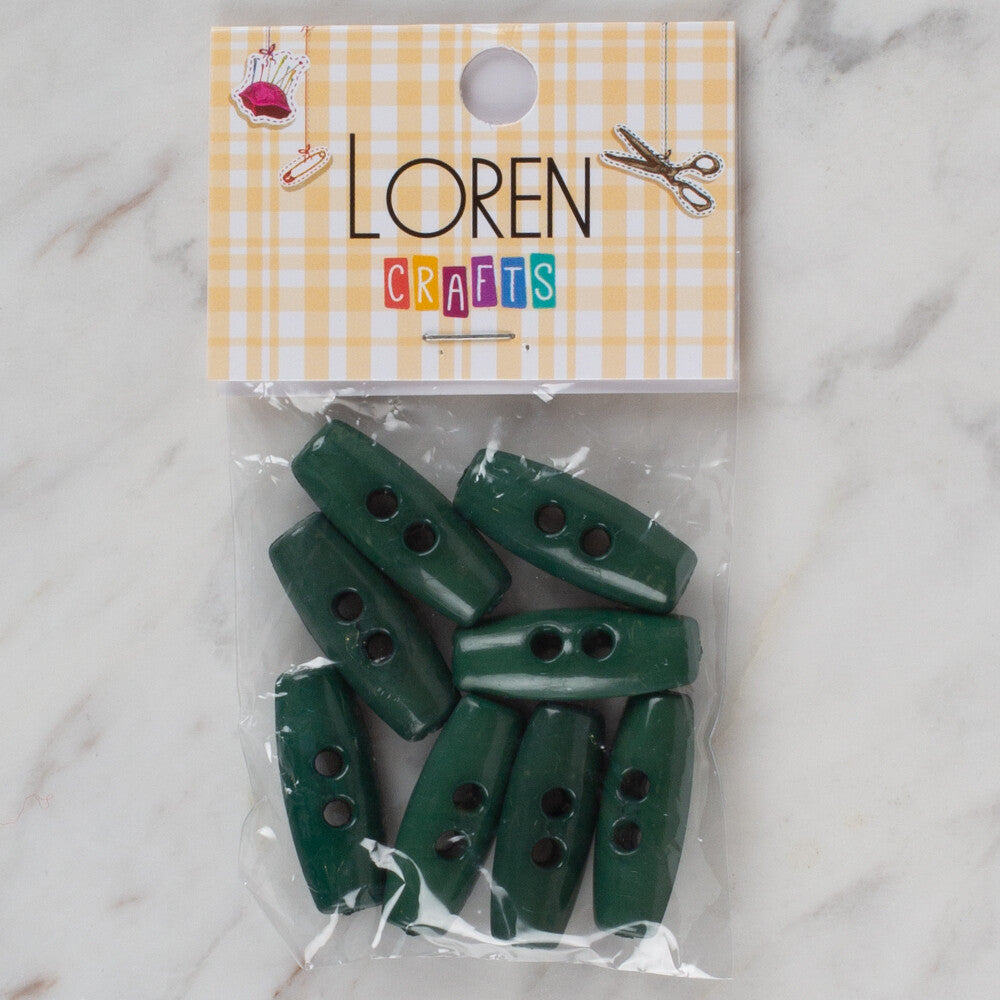 Loren Crafts 8 Pack Shepherd Button, Green- 64