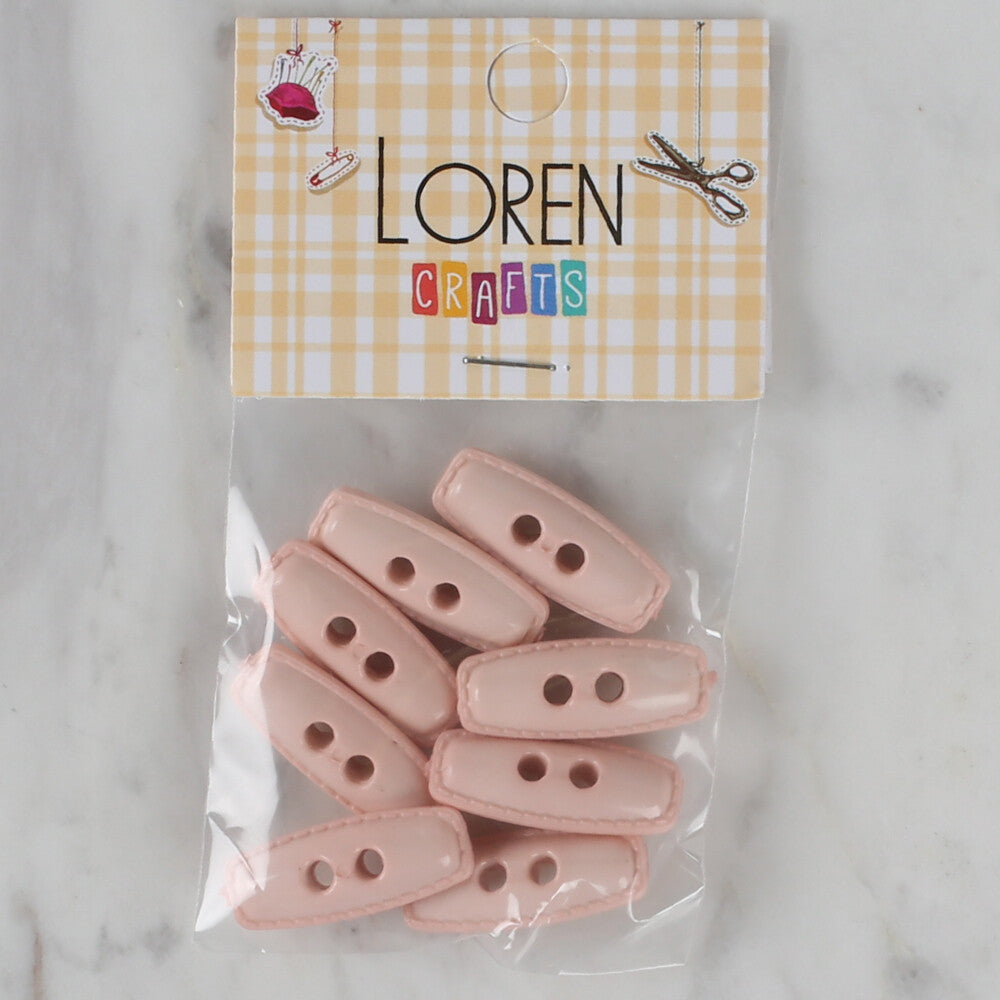 Loren Crafts 8 Pack Shepherd Button, Light Pink - 79