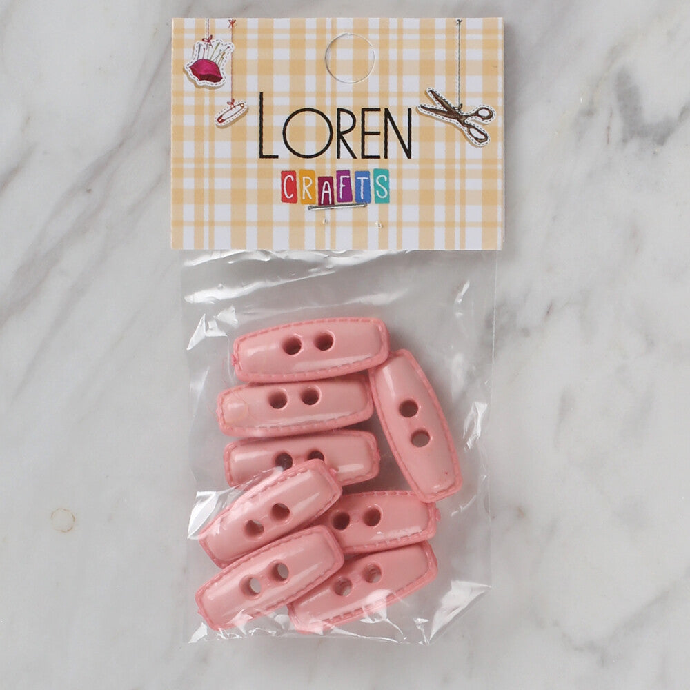 Loren Crafts 8 Pack Shepherd Button, Pink- 81