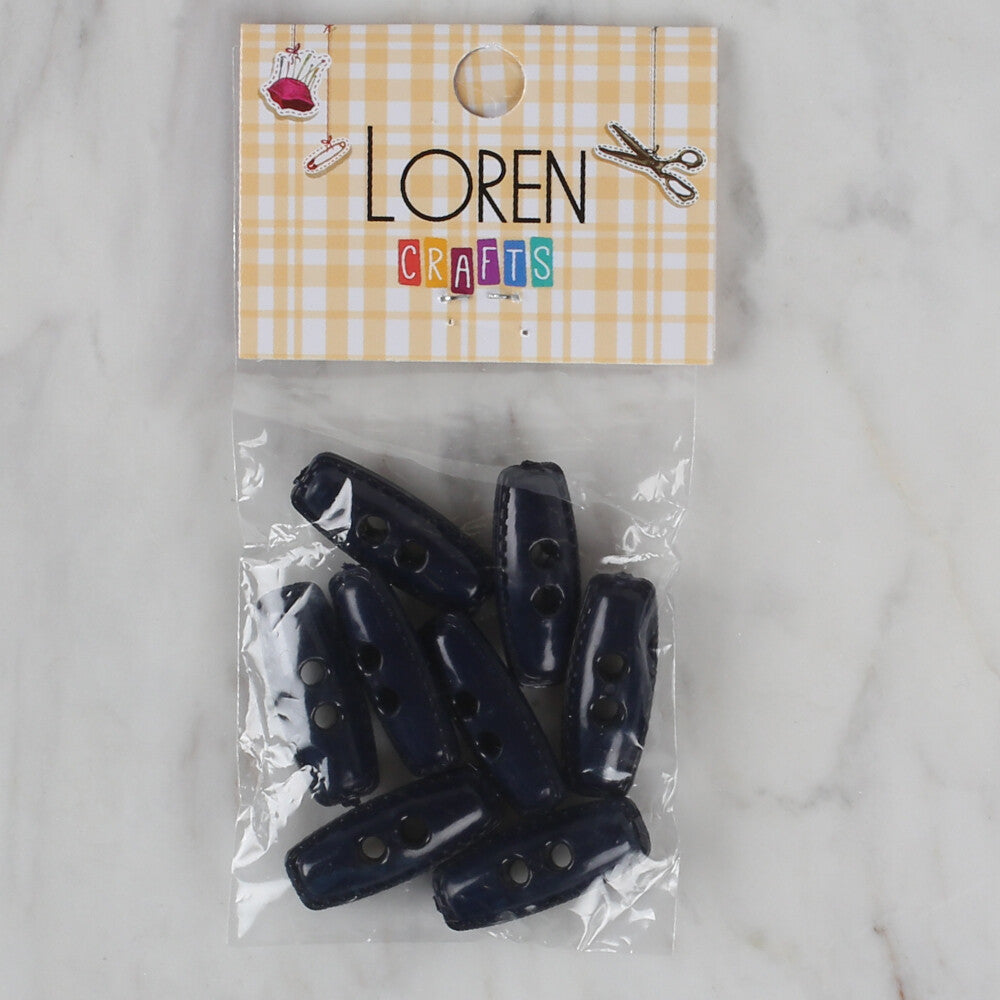 Loren Crafts 8 Pack Shepherd Button, Navy Blue - 95