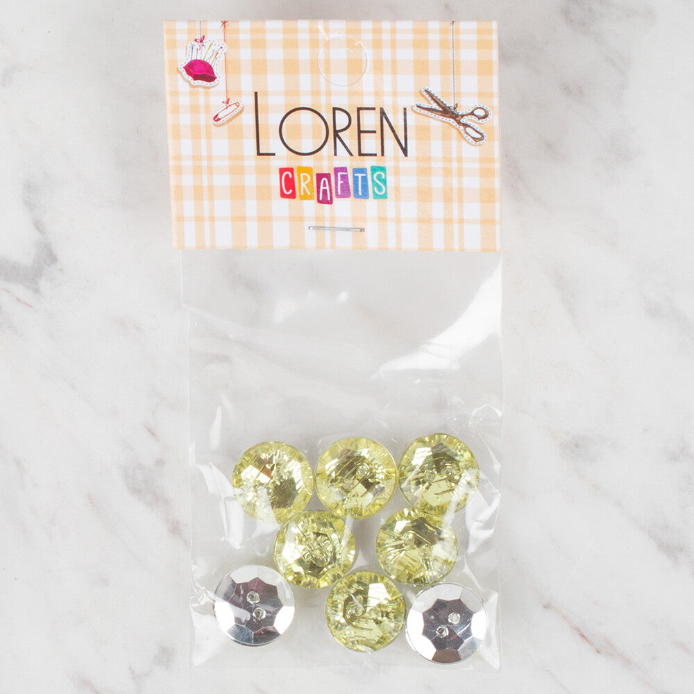 Loren Crafts 8 Pack Shiny Button - 227