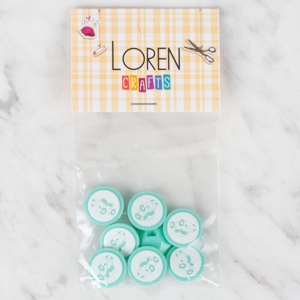 Loren Crafts 8 Pack Car Button - 395