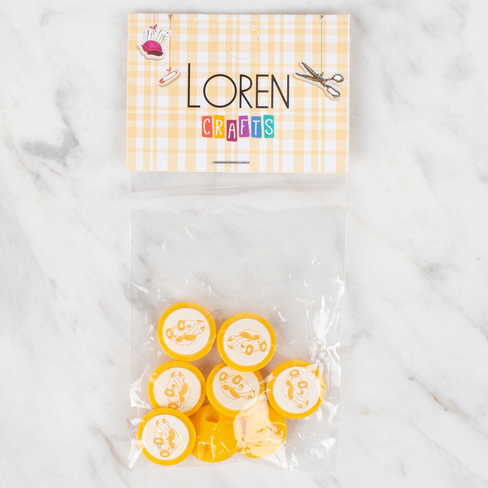 Loren Crafts 8 Pack Car Button - 399