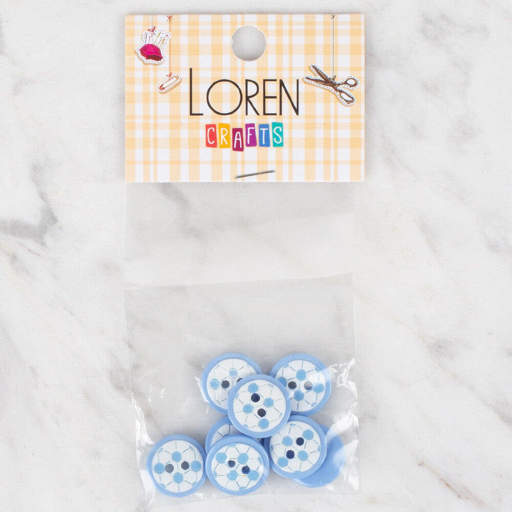 Loren Crafts 8 Pack Soccer Ball Button - 413