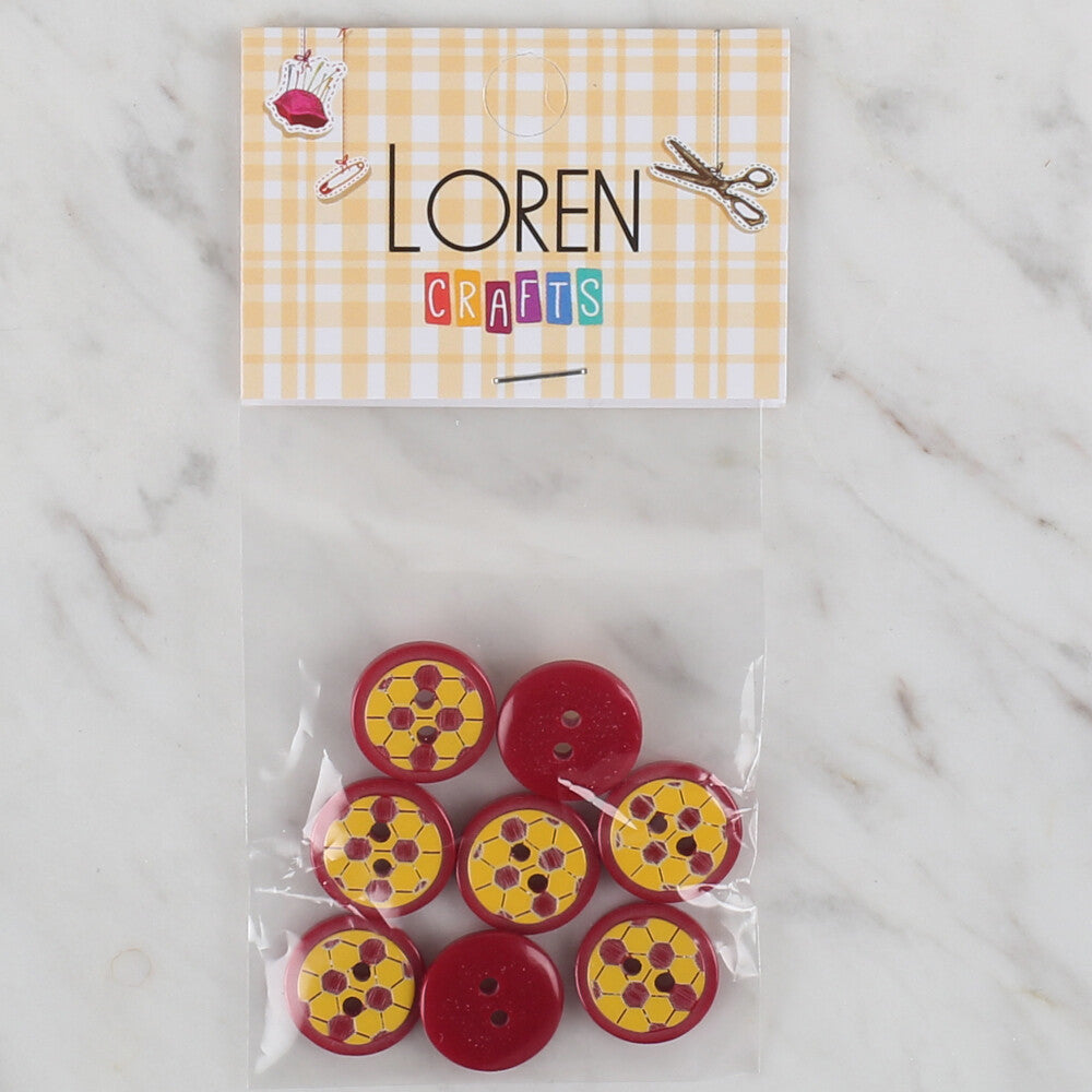 Loren Crafts 8 Pack Soccer Ball Button - 417