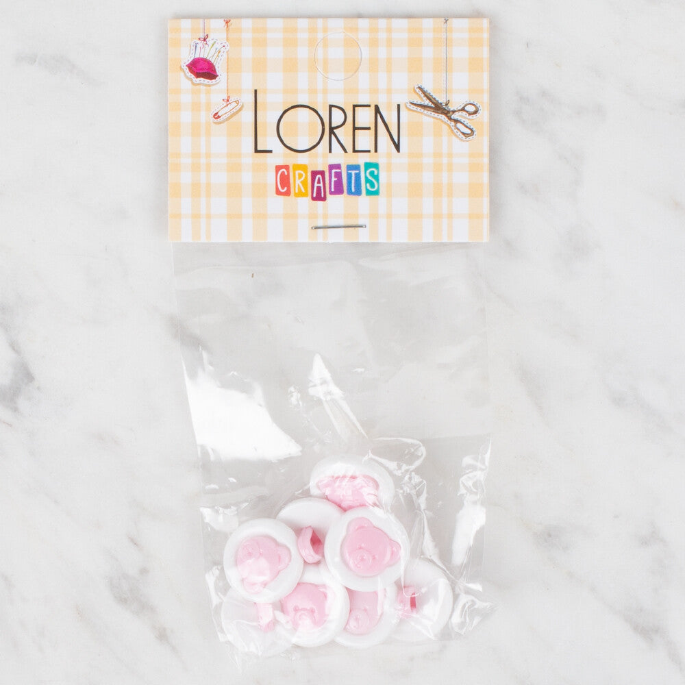 Loren Crafts 8 Pack Button - 420