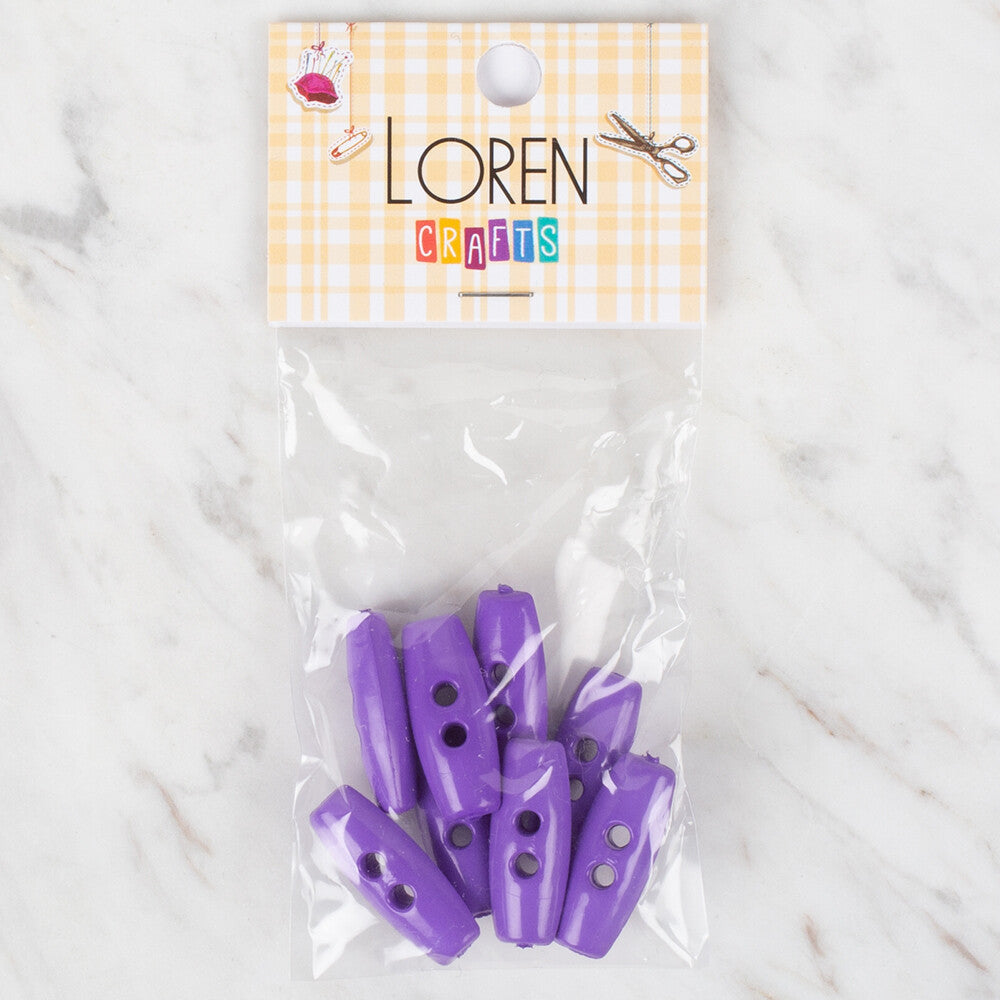 Loren Crafts 8 Pack Shepherd Button, Purple - 444