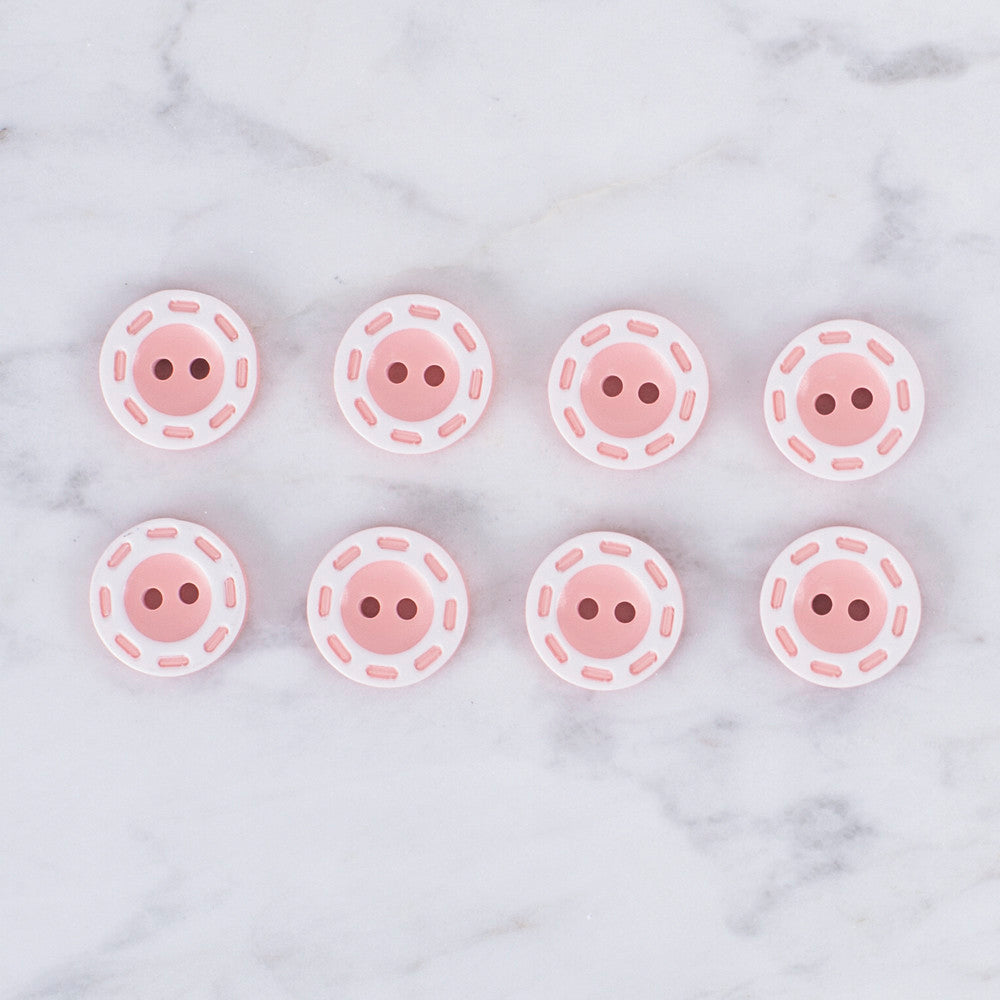 Loren Crafts 8 Pack Button, Light Salmon - 0556