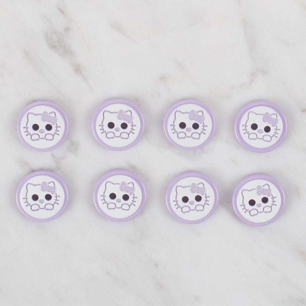 Loren Crafts 8 Pack Button, Lilac - 0585