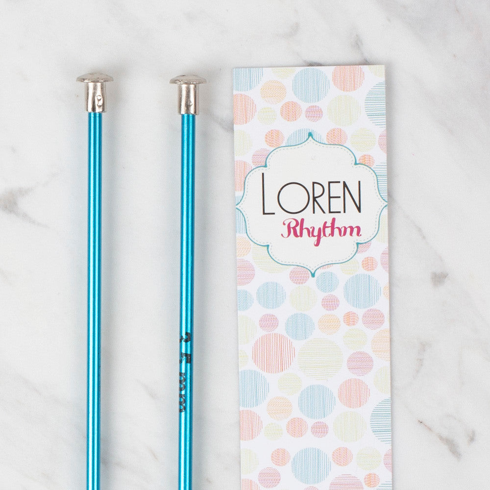 Loren Rythm Knitting Needle, Metal, 3,5mm, Blue