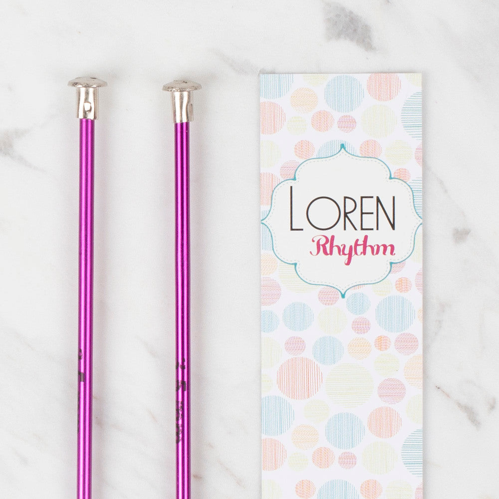 Loren Rythm Knitting Needle, Metal, 3,5mm, Purple