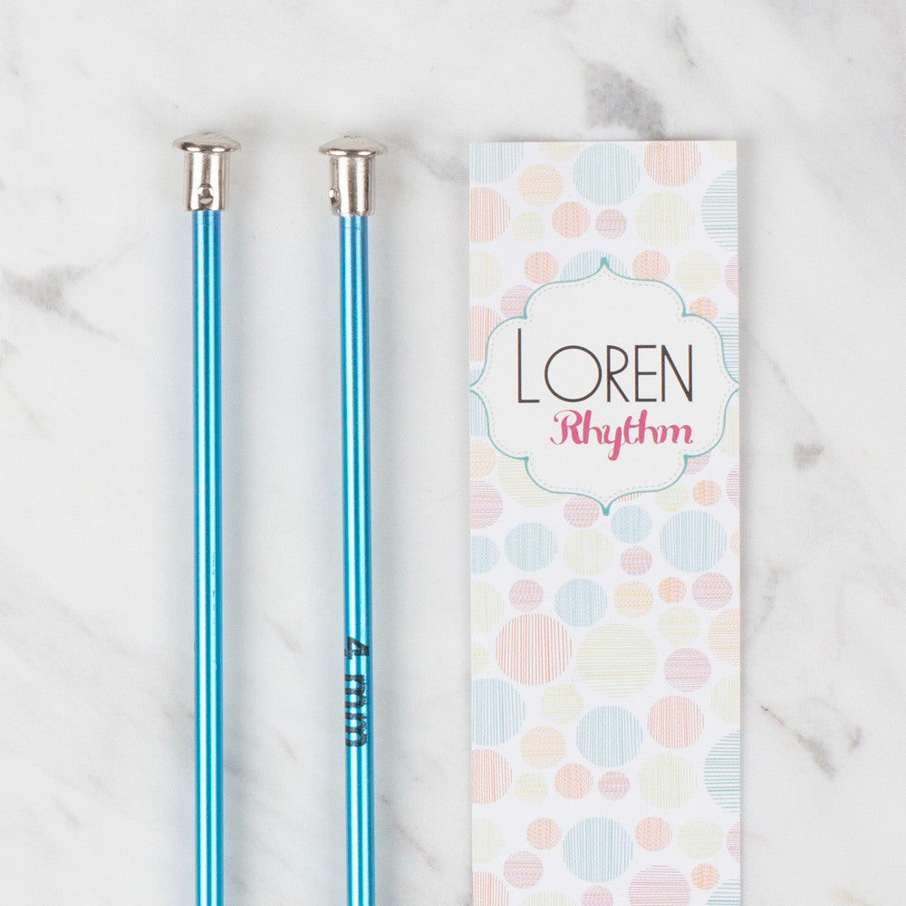 Loren Rythm Knitting Needle, Metal, 4mm, Blue