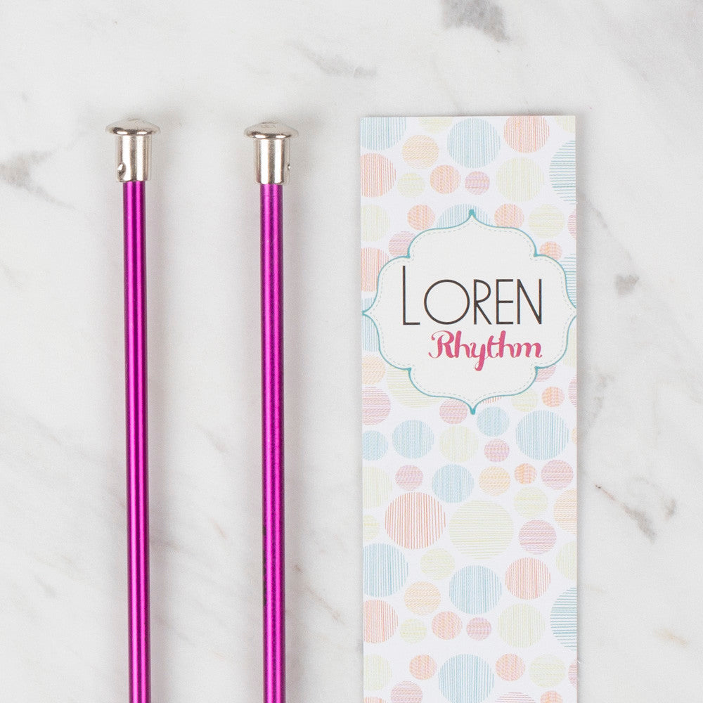 Loren Rythm Knitting Needle, Metal, 4mm, Purple