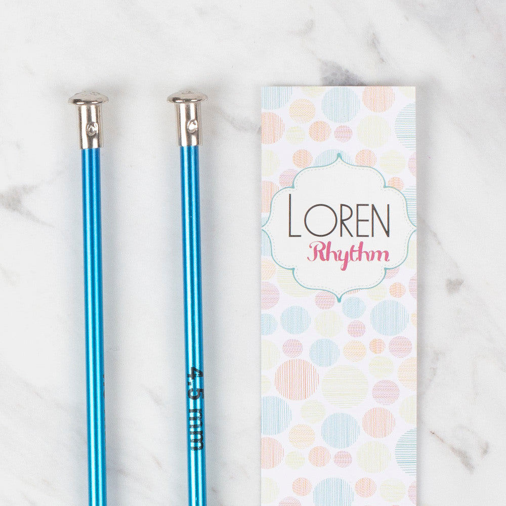 Loren Rythm Knitting Needle, Metal, 4,5mm, Blue