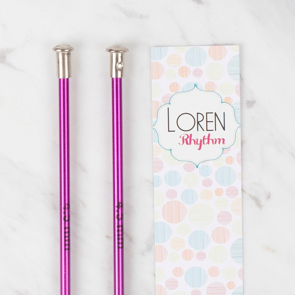 Loren Rythm Knitting Needle, Metal, 4,5mm, Purple