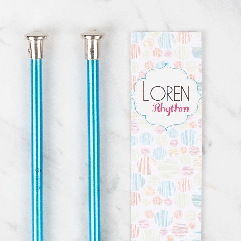 Loren Rythm Knitting Needle, Metal, 6mm, Blue