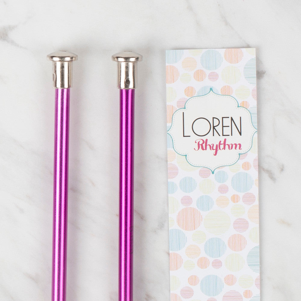 Loren Rythm Knitting Needle, Metal, 6mm, Purple