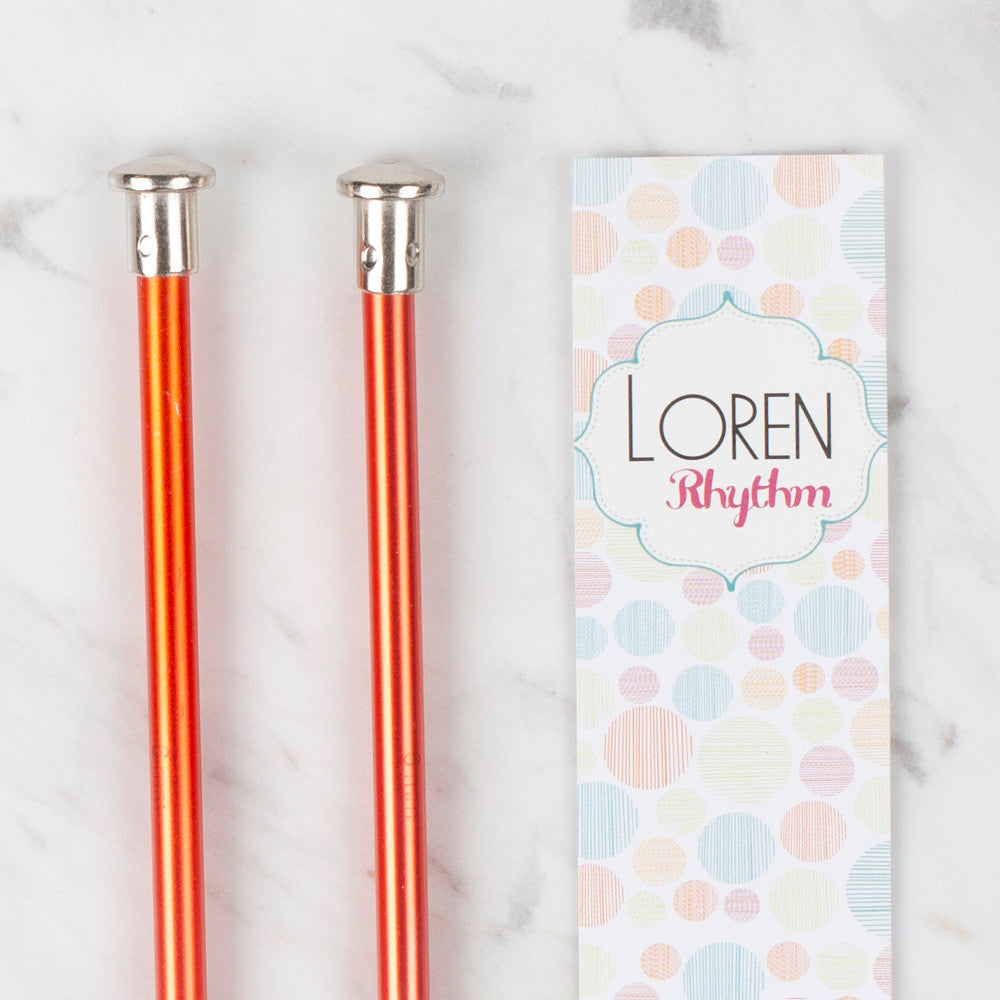 Loren Rythm Knitting Needle, Metal, 6mm, Red