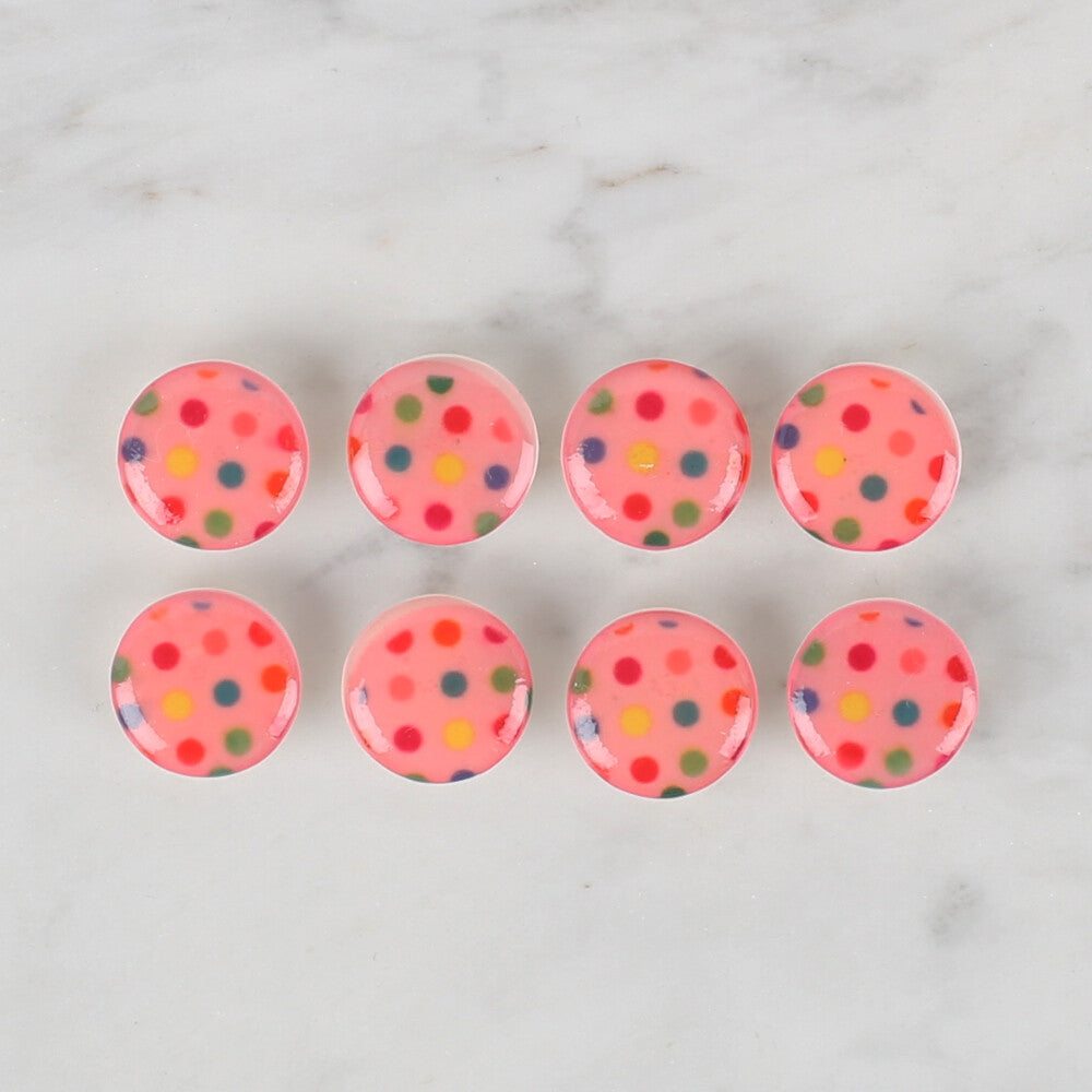 Loren Crafts 8 Pack Round Button - 711