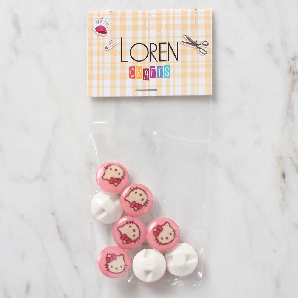 Loren Crafts 8 Pack Round Button - 712