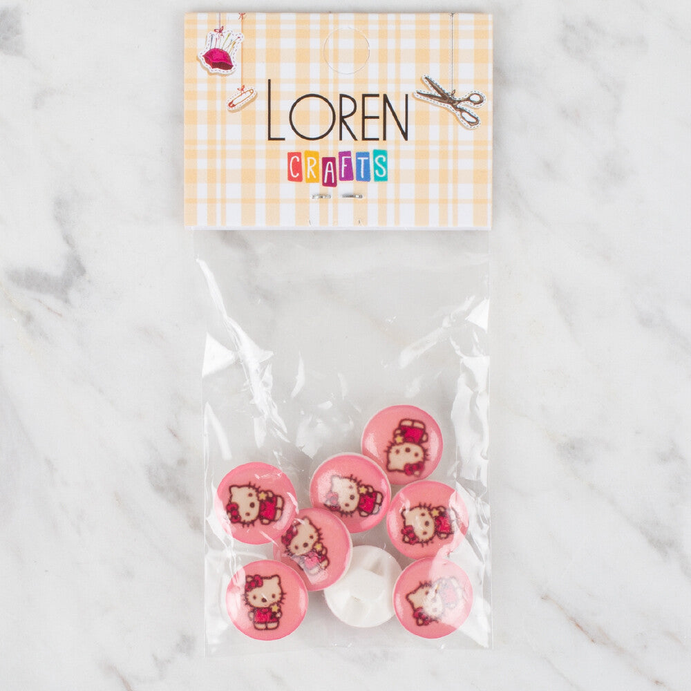 Loren Crafts 8 Pack Round Button - 714