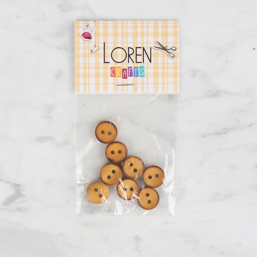 Loren Crafts 8  Pack Wooden Button - 724