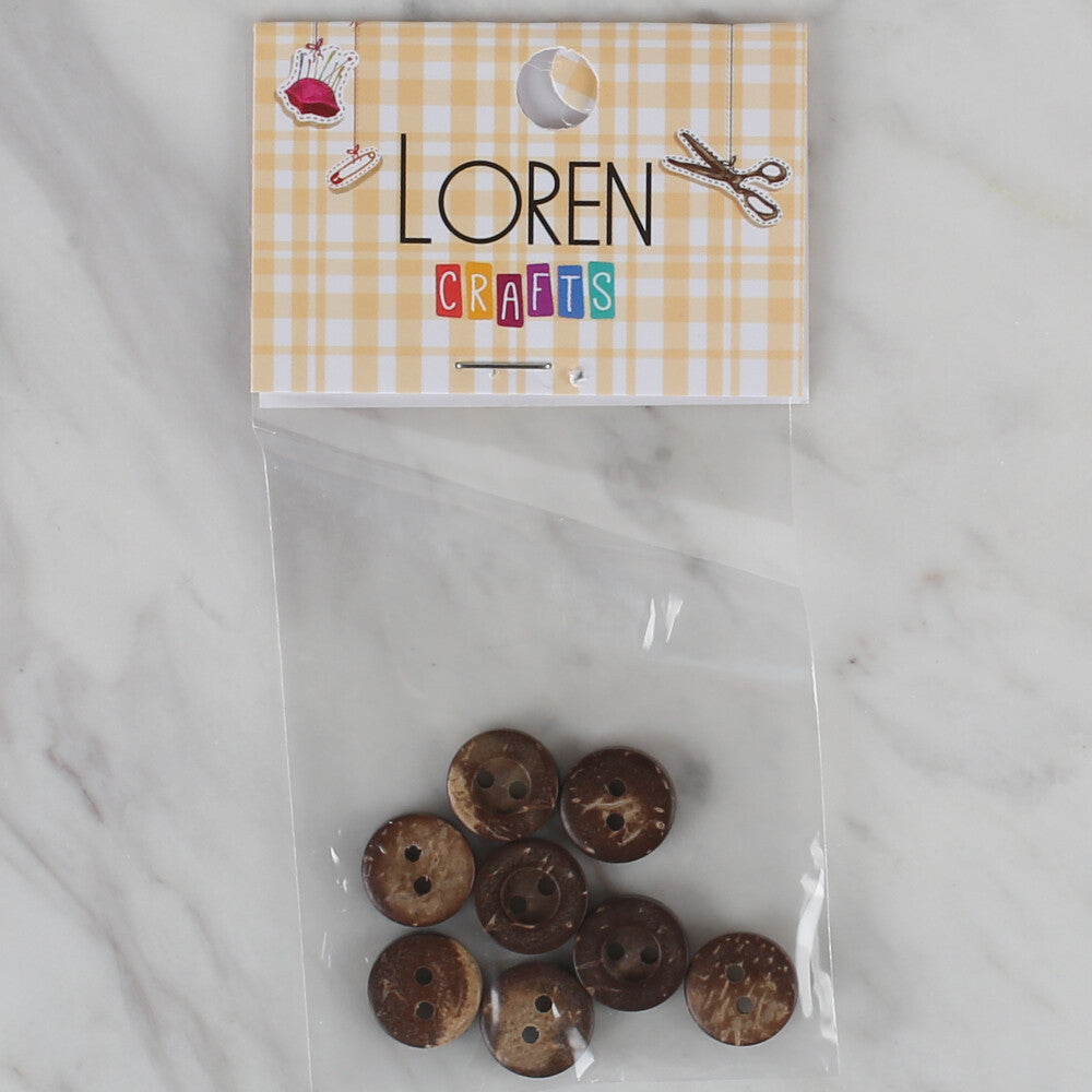 Loren Crafts 8 Pack Wooden Button - 729