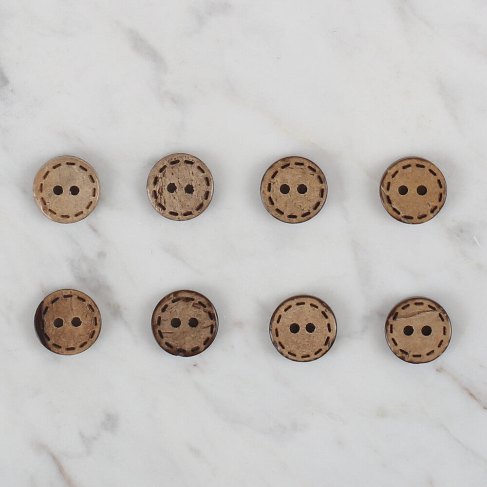 Loren Crafts 8  Pack Wooden Button - 730