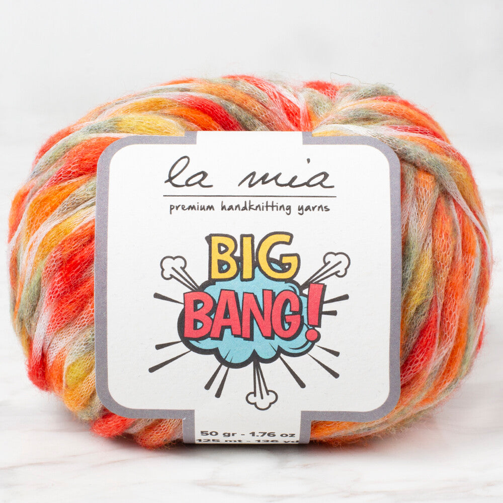 La Mia Big Bang Knitting Yarn, Variegated - LBB01