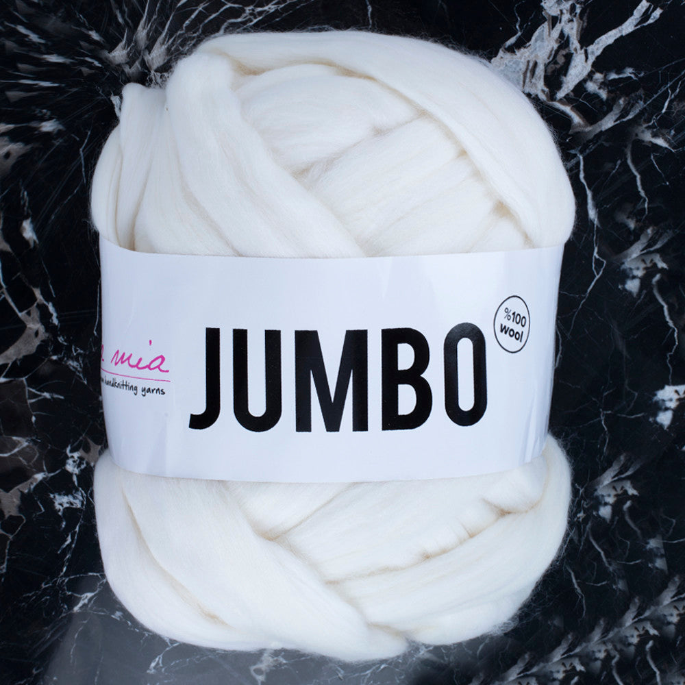 La Mia Jumbo Merino Wool, White - J11