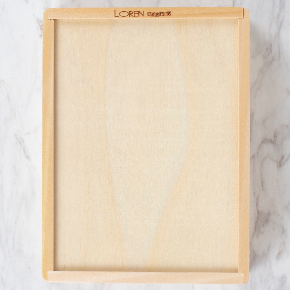 Loren Crafts Wooden Knitting Needle Box, Square