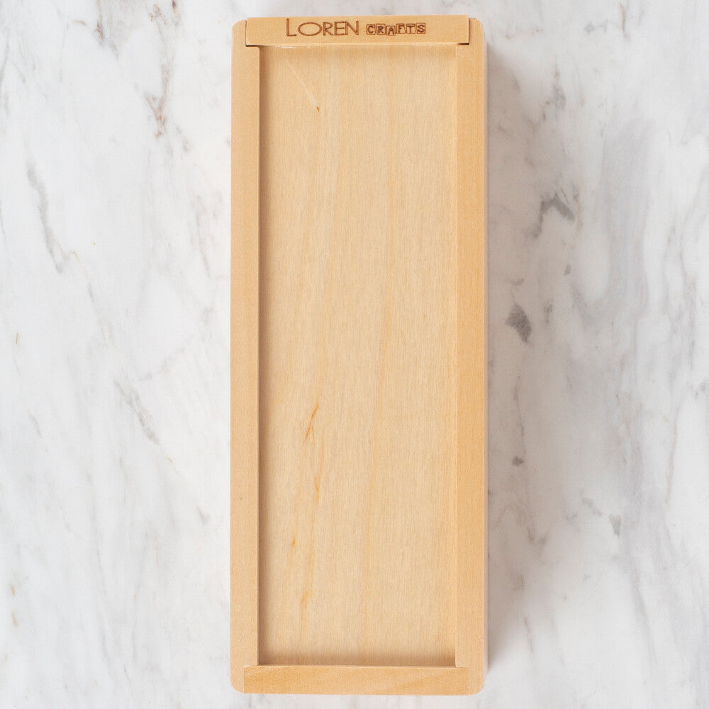 Loren Crafts Wooden Knitting Needle Box