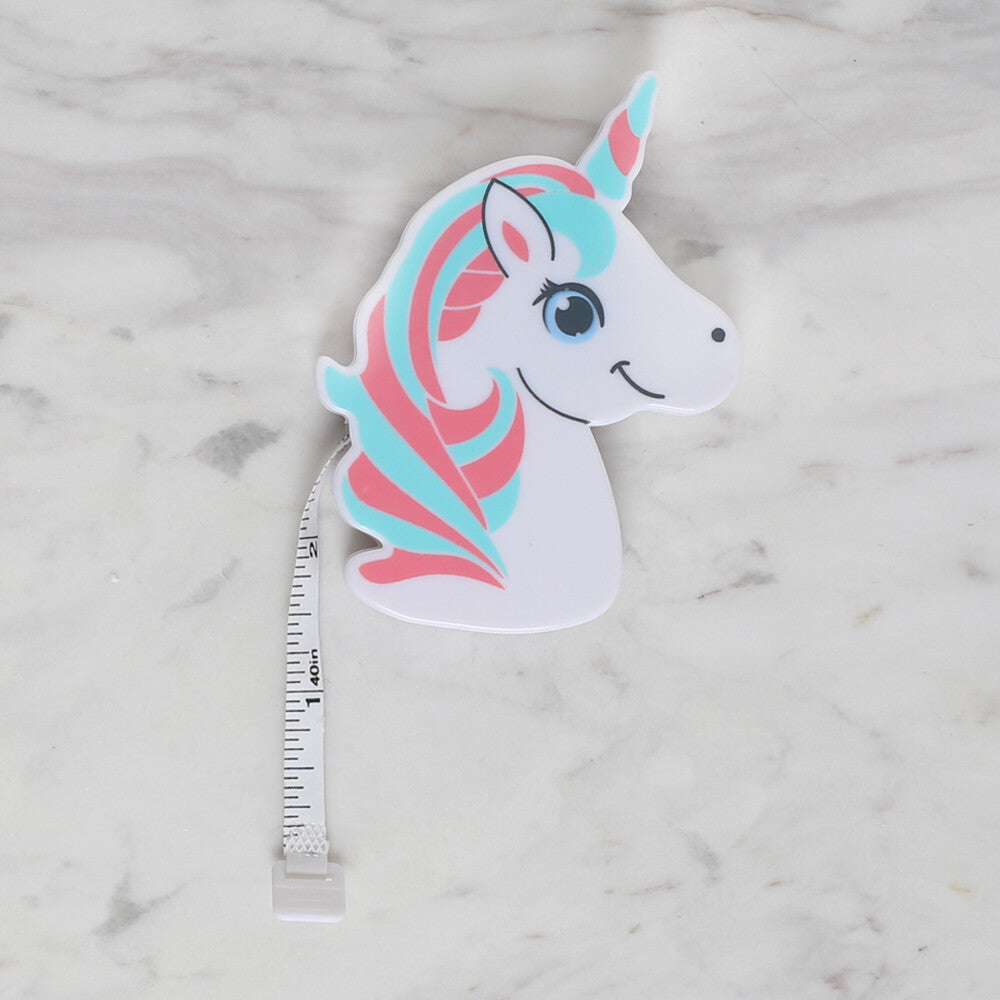 Loren Unicorn Tape Measure, Cyan