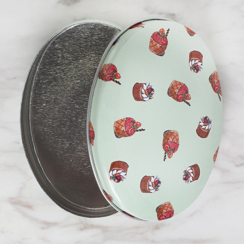 Loren Oval Shaped Tin Storage Box