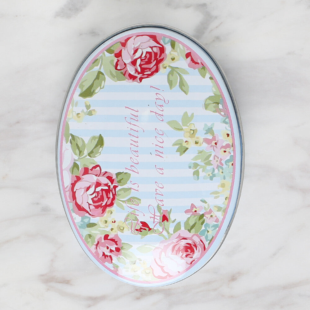 Loren Oval Shaped Tin Storage Box