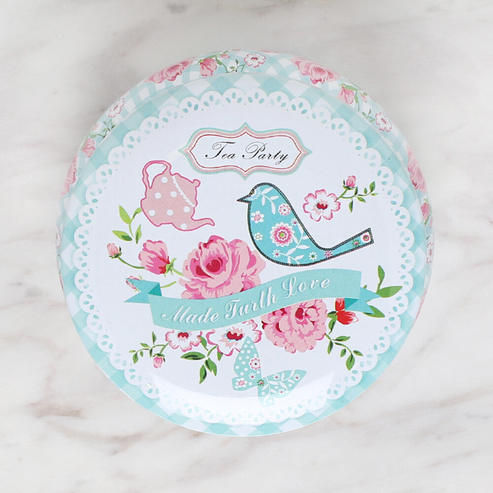 Loren Round Shaped Tin Storage Box