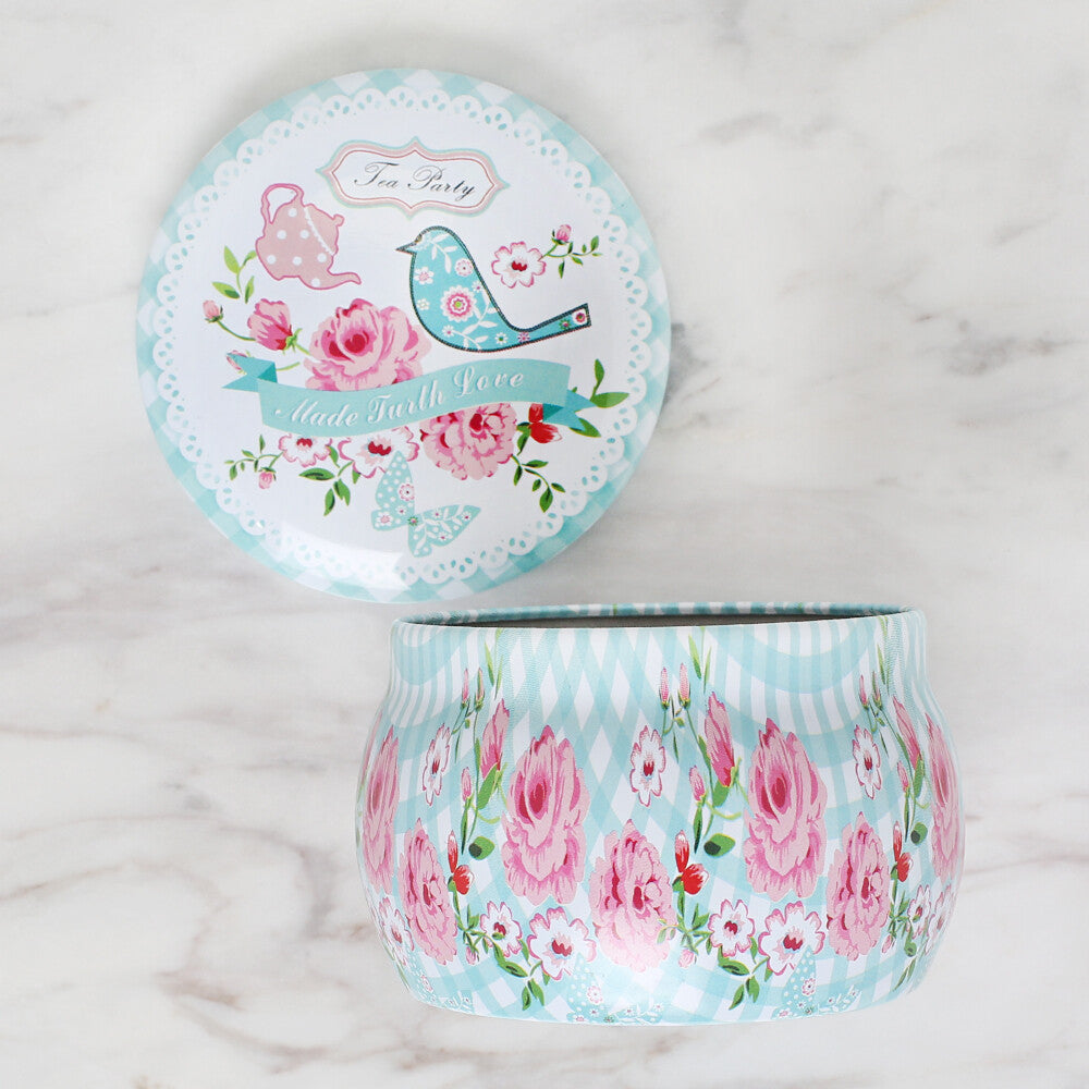 Loren Round Shaped Tin Storage Box