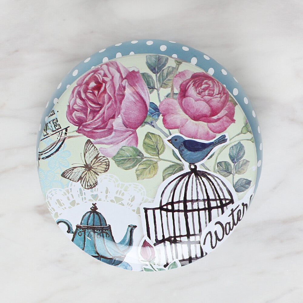 Loren Round Shaped Tin Storage Box