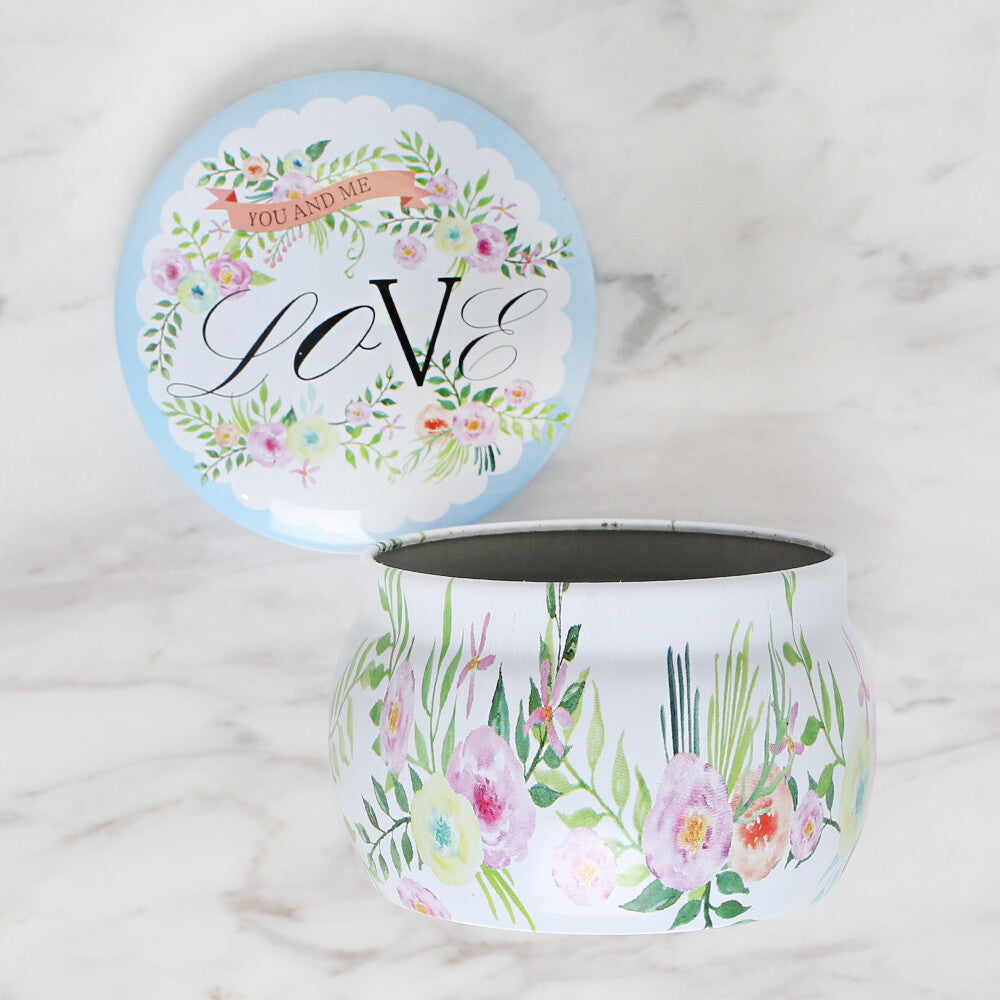 Loren Round Shaped Tin Storage Box