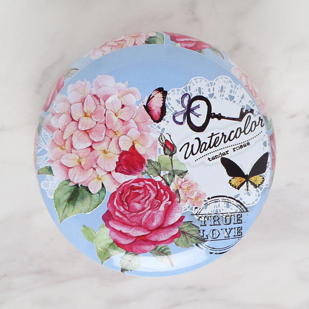 Loren Round Shaped Tin Storage Box