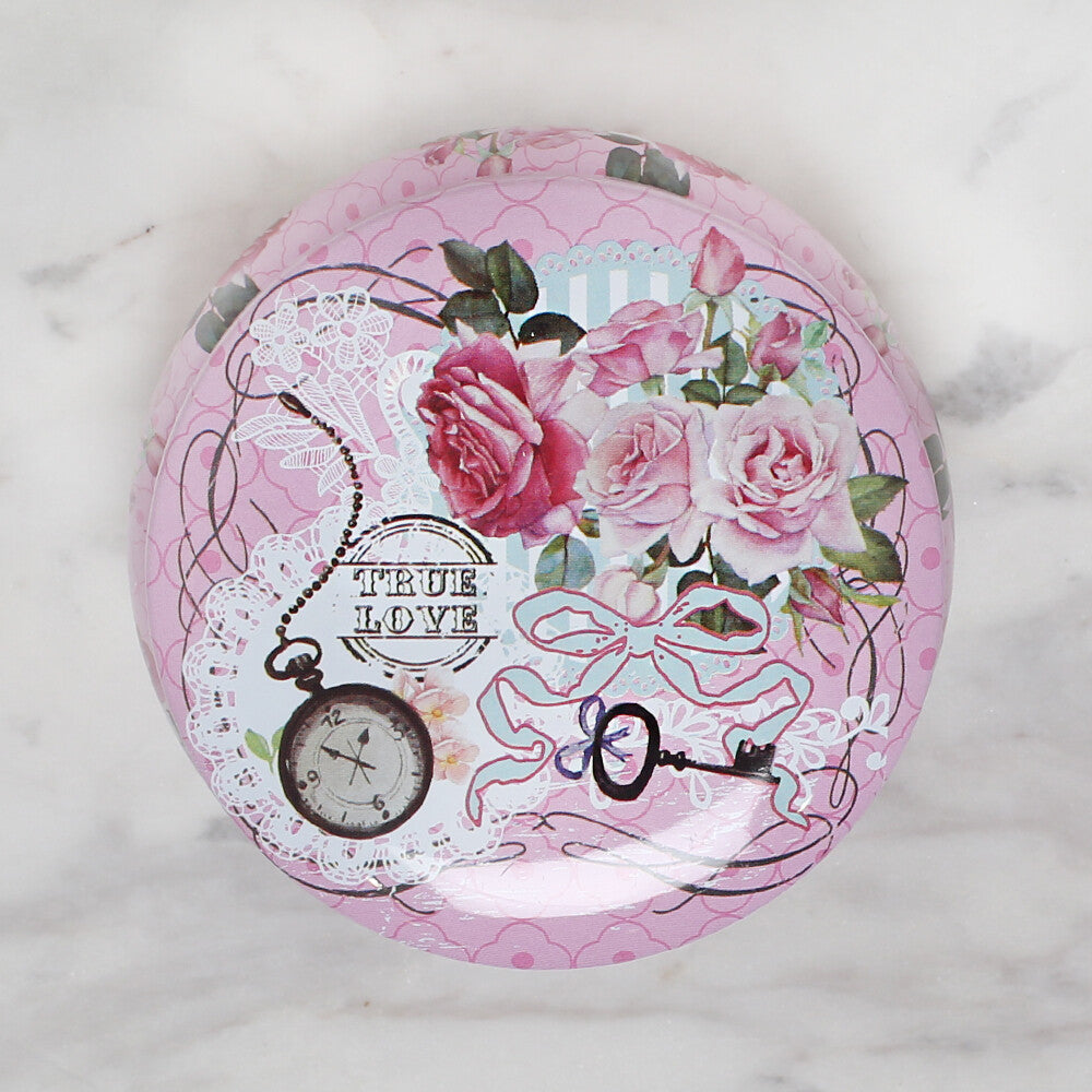 Loren Round Shaped Tin Storage Box