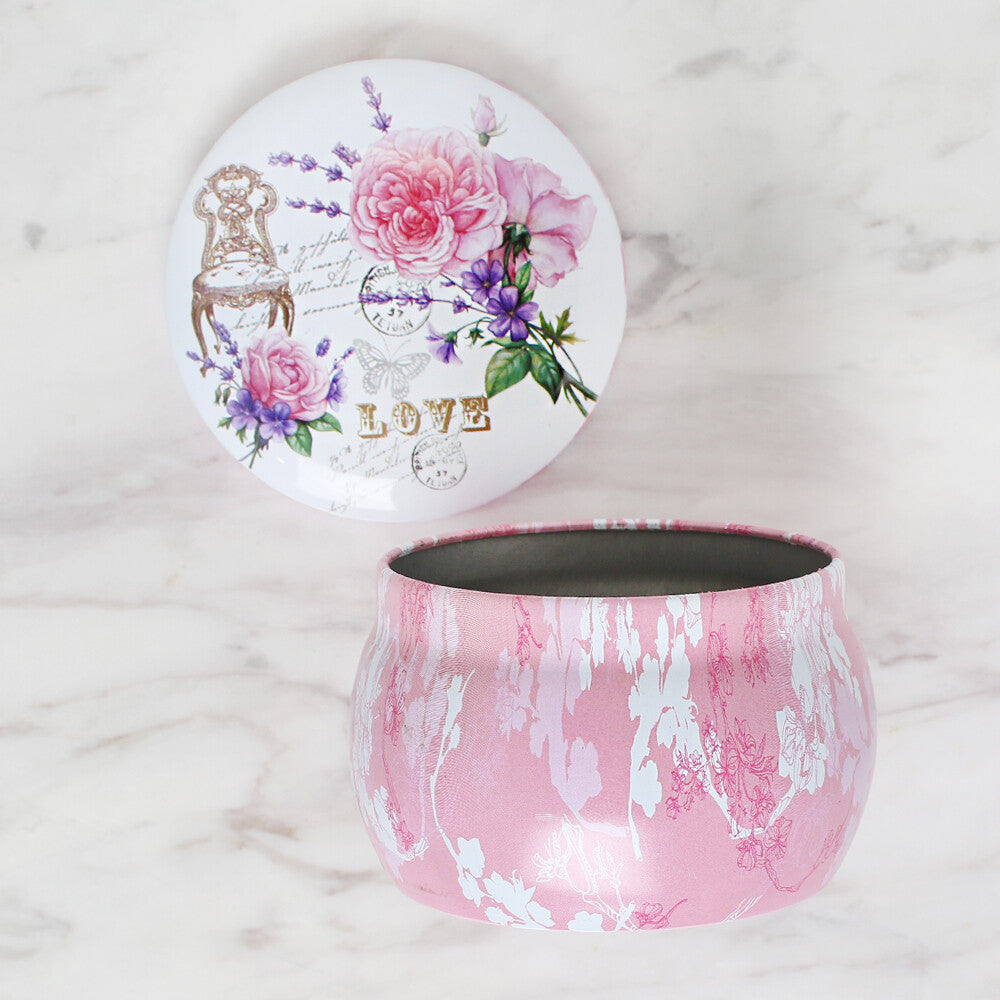 Loren Round Shaped Tin Storage Box