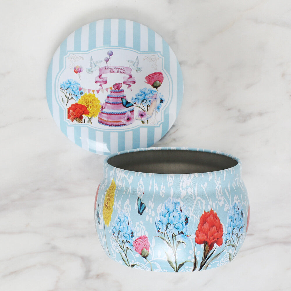 Loren Round Shaped Tin Storage Box