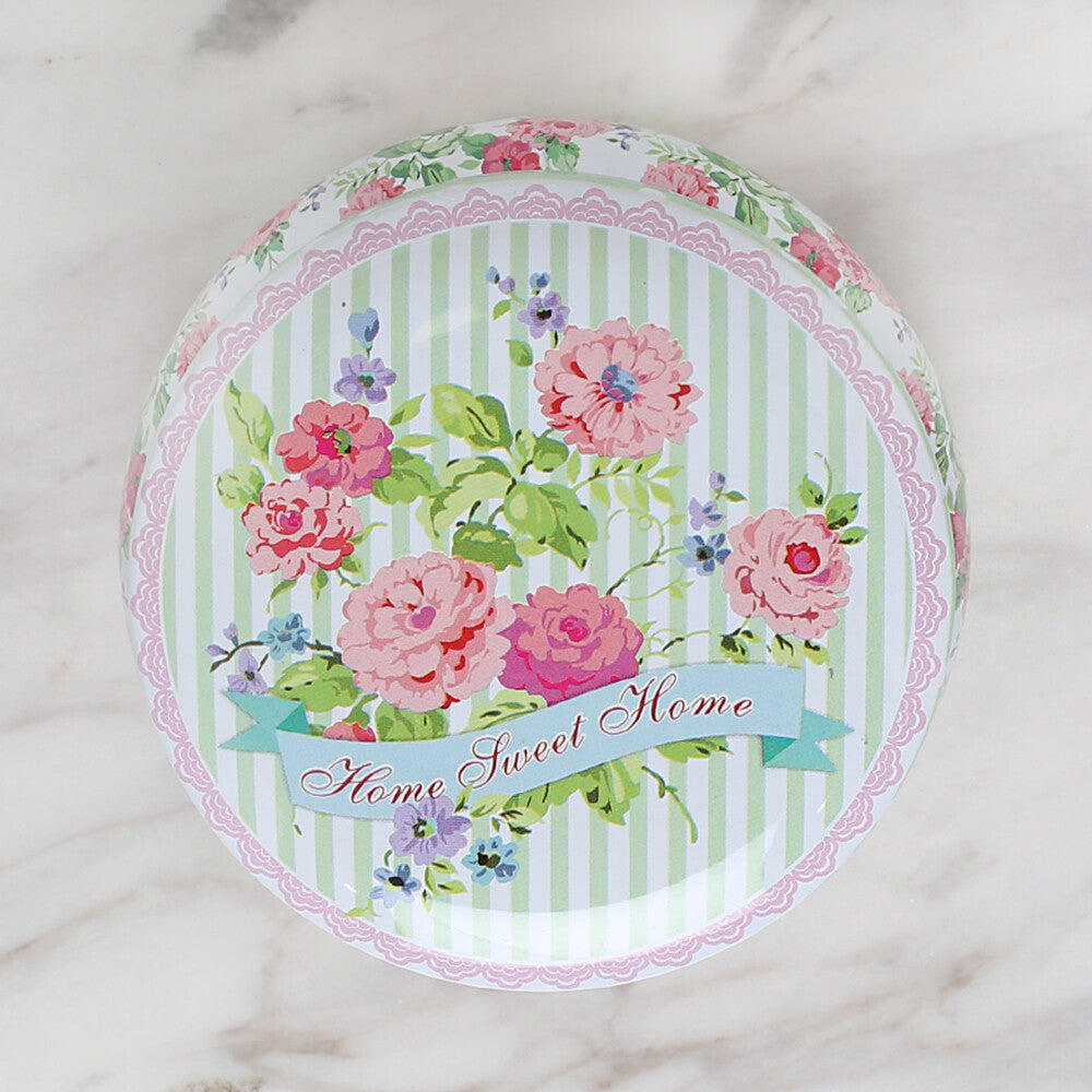 Loren Round Shaped Tin Storage Box