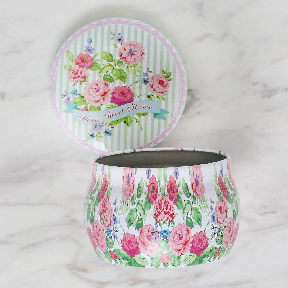 Loren Round Shaped Tin Storage Box