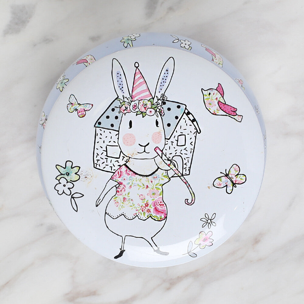 Loren Round Shaped Tin Storage Box