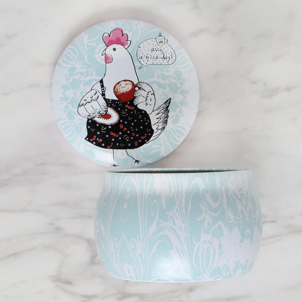 Loren Round Shaped Tin Storage Box